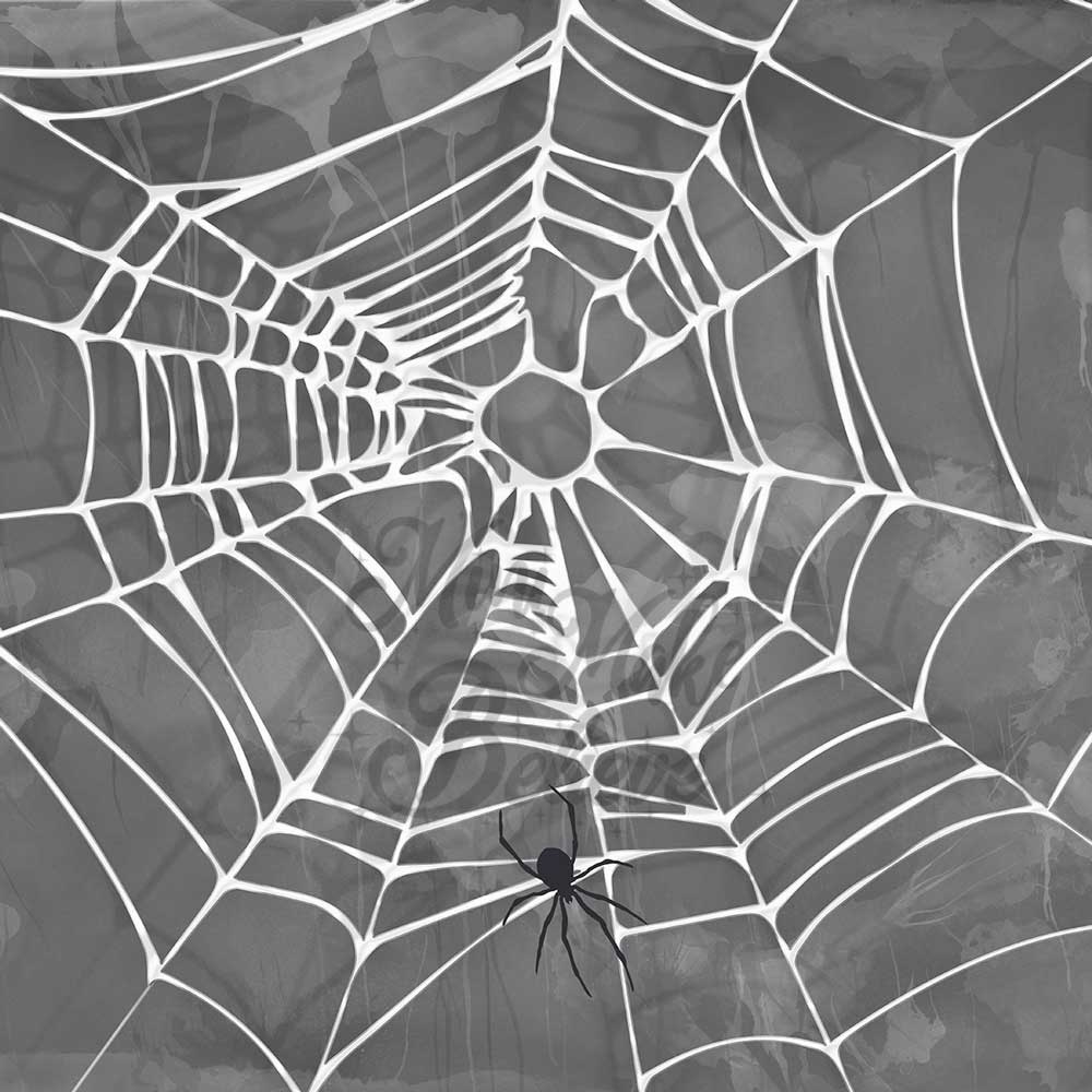 Kate Toile d'araignée de toile de fond effrayante d'Halloween conçue par Mini MakeBelieve