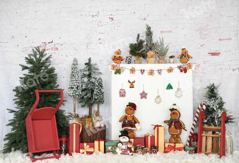Kate Noël Cadeaux Neige Hiver Arbres Toile de fond Conçu par Emetselch - Kate Backdrop FR