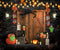 Kate Citrouille Porte de grange Halloween Automne Toile de fond pour la photographie - Kate Backdrop FR