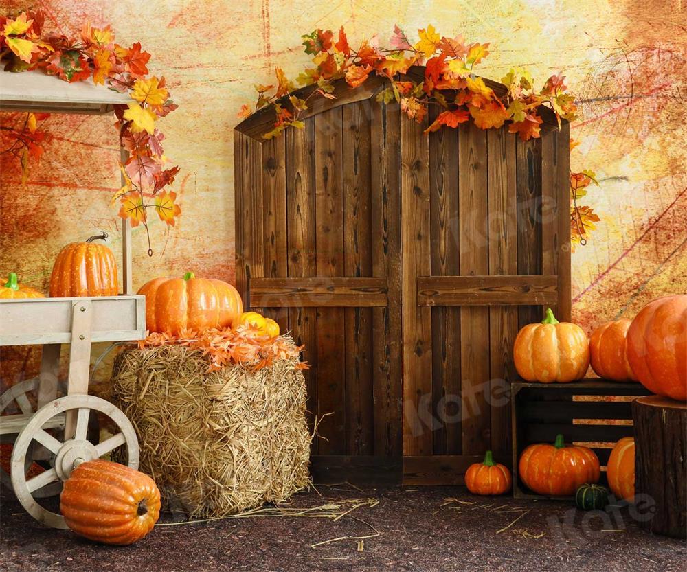 Kate Récolte Citrouille Automne Toile de fond pour la photographie - Kate Backdrop FR