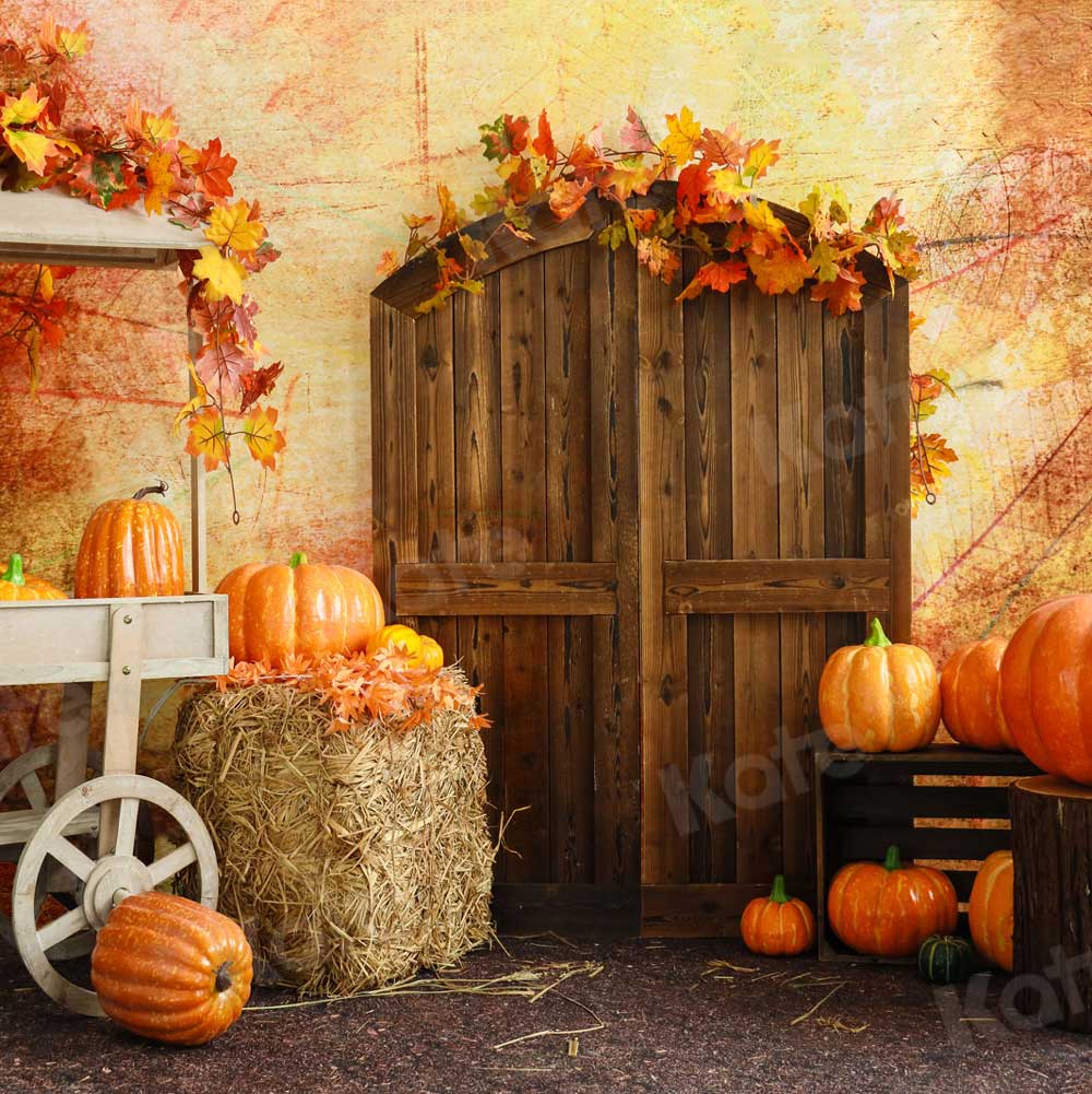 Kate Récolte Citrouille Automne Toile de fond pour la photographie - Kate Backdrop FR