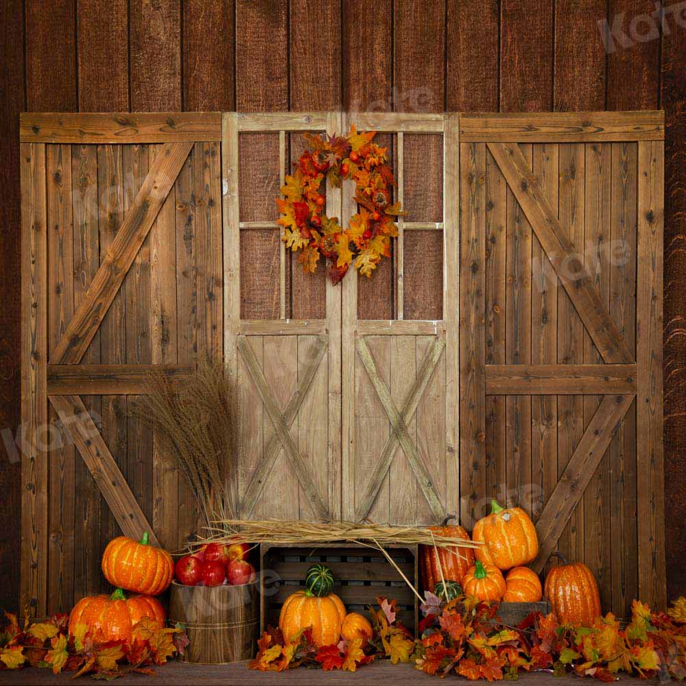Kate Citrouille Automne Halloween Toile de fond conçue par Emetselch
