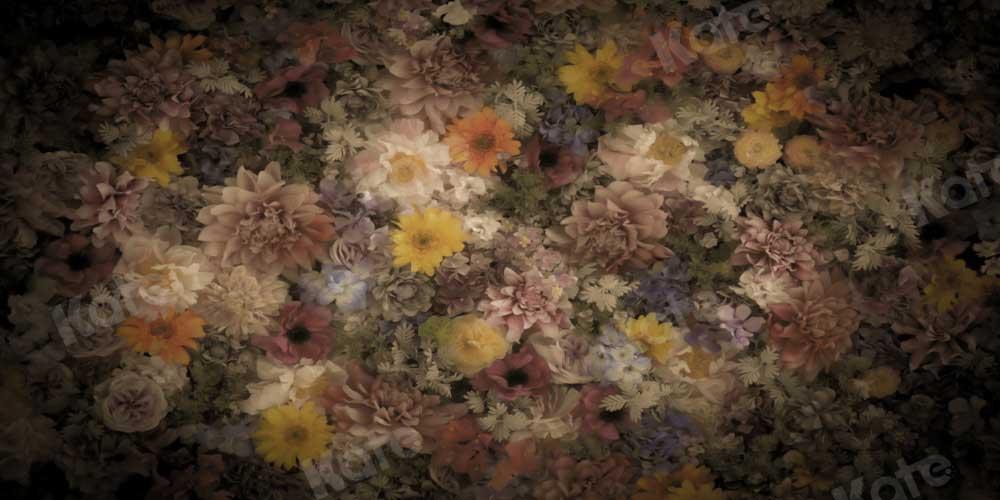 Kate toile de fond fine art fleurs colorées conçue par chaîne photographie