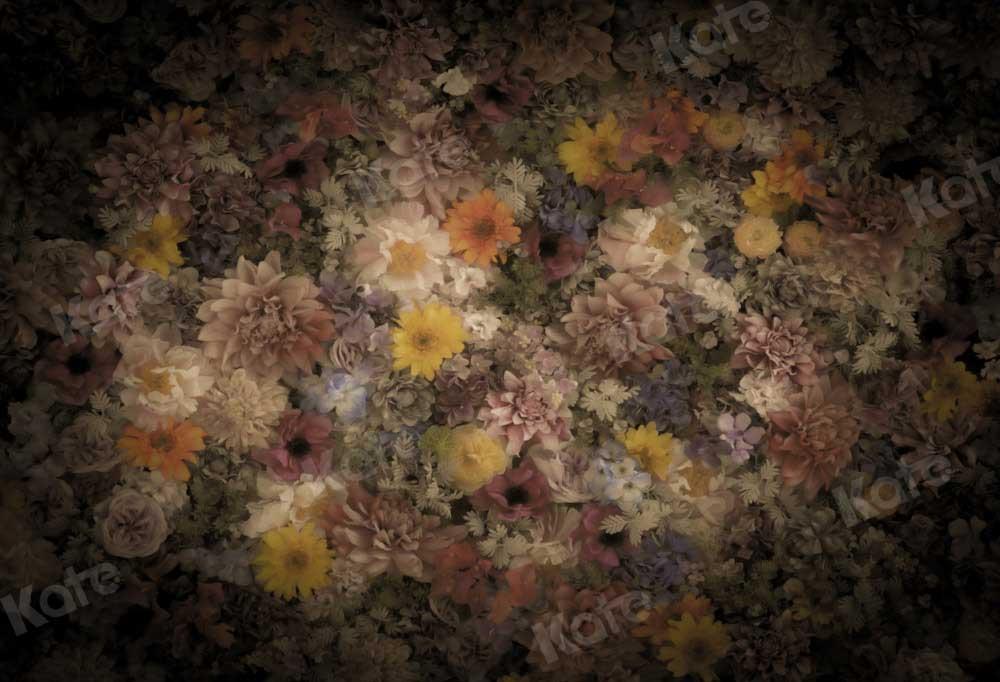 Kate toile de fond fine art fleurs colorées conçue par chaîne photographie