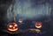 Kate Halloween Citrouille Forêt Nuit Toile de fond pour la photographie - Kate Backdrop FR
