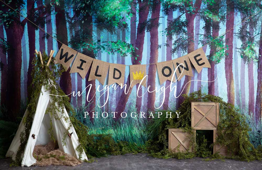 Kate forêt d'été toile de fond sauvage un conçu par Megan Leigh Photographie