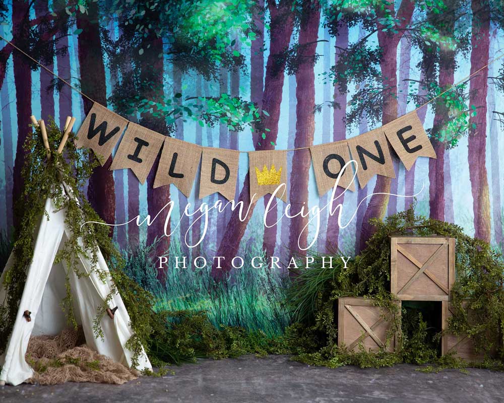 Kate forêt d'été toile de fond sauvage un conçu par Megan Leigh Photographie