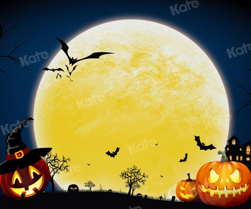 Kate Halloween automne toile de fond citrouille lune conçu par chaîne photographie