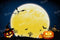 Kate Halloween Automne Citrouille Lune Toile de fond conçu par Chain Photography - Kate Backdrop FR