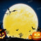 Kate Halloween Automne Citrouille Lune Toile de fond conçu par Chain Photography - Kate Backdrop FR