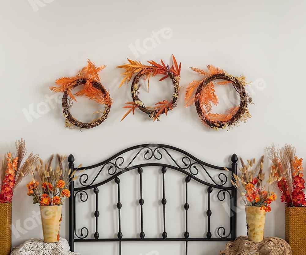 Kate tête de lit à fleurs en toile de fond Boho d'automne conçue par Emetselch