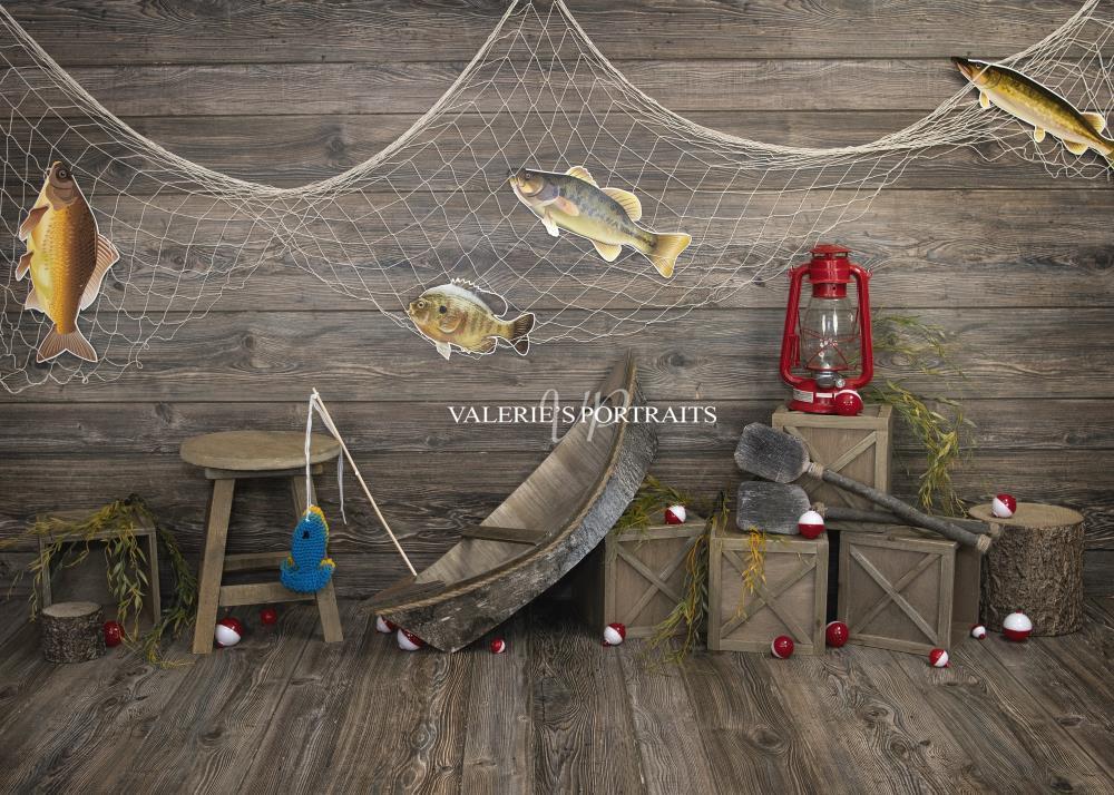 Kate Filet de pêche Été Bateau Toile de fond conçue par valerie miranda