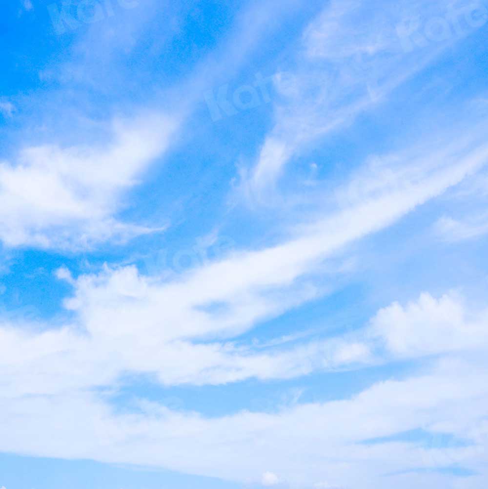 Kate paysage ciel bleu toile de fond nuages blancs pour la photographie