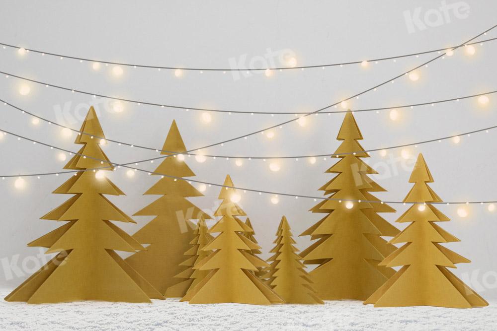 Kate Lumière Neige Hiver Sapins de Noël Toile de fond conçue par Emetselch