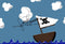 Kate Enfant Pirate Mer Nuages Toile de fond conçue par Sarah Timmerman - Kate Backdrop FR