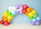 Kate Anniversaire Enfants Ballon Arc-en-ciel Toile de fond conçu par Kerry Anderson - Kate Backdrop FR