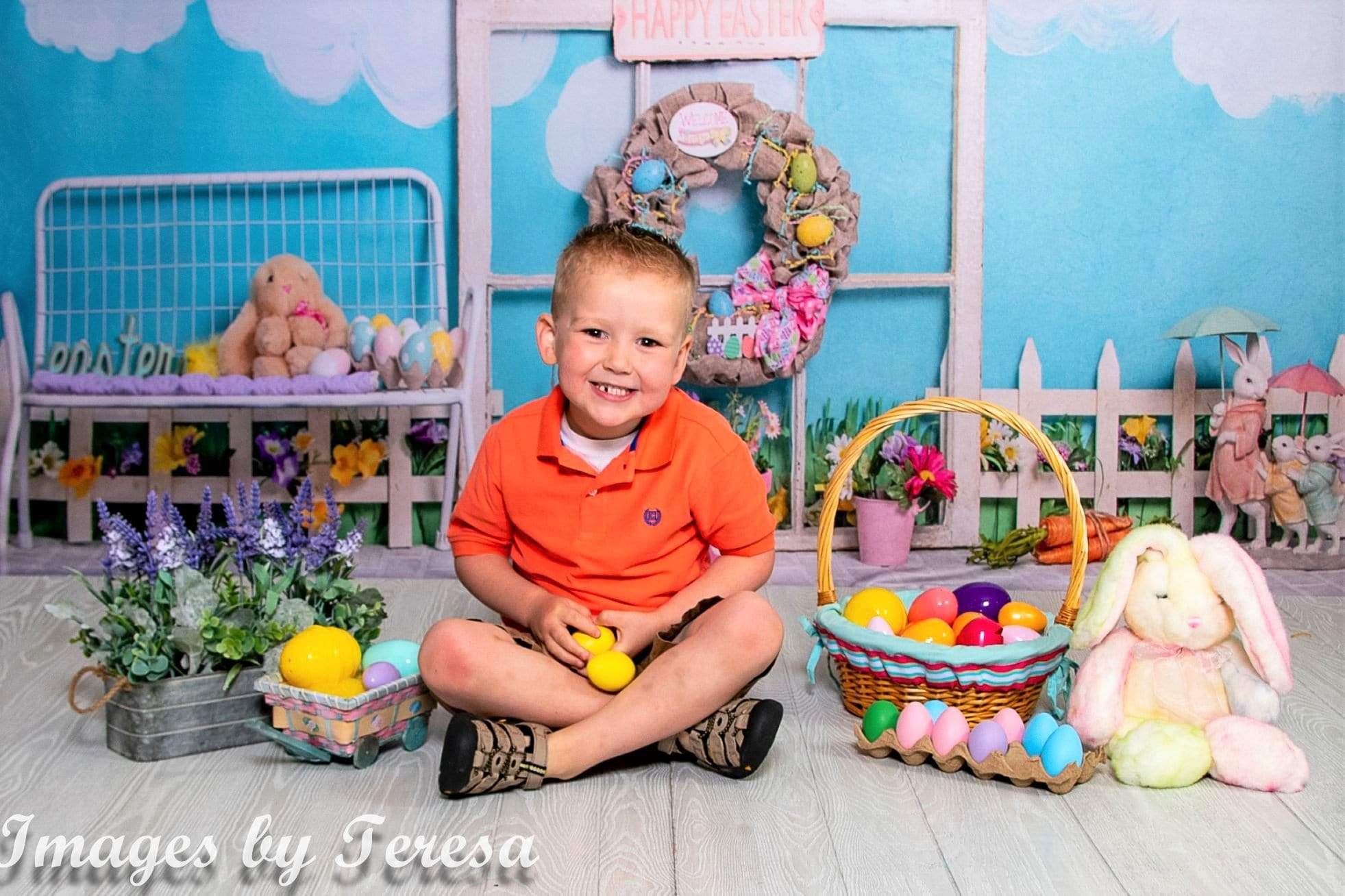 Katebackdrop£ºKate Rabbits Decorations Easter Spring Children Backdrop for Photography Designed by Erin Larkins